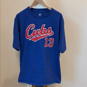 Majestic Blue and Red Cubs Castro Short Sleeve Tees